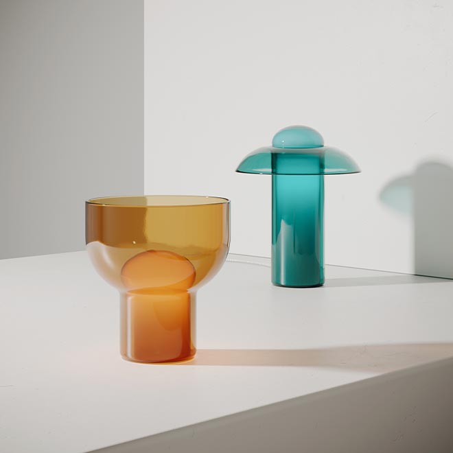 Lampe de table HARU & SO Haru (bleu sarcelle)