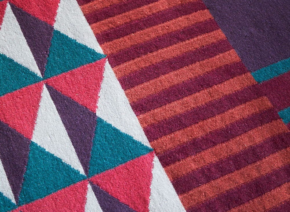 GAN Ndebele Rug, Red