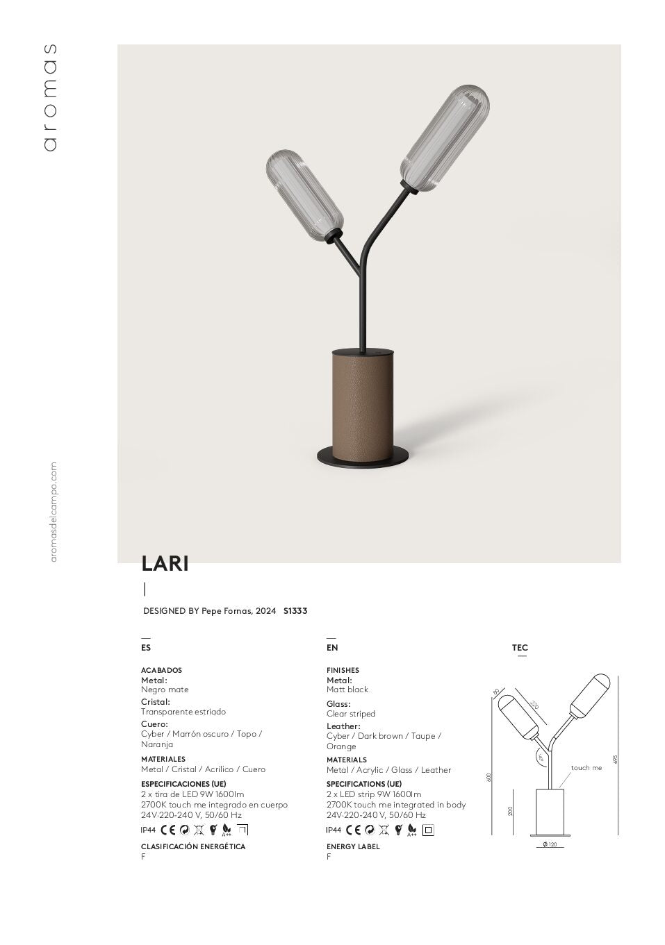 Lari Table Lamp, image: Aromas