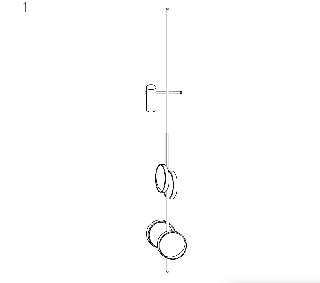 TYPOGRAPHIE CILON Suspension Disc & Spot CILON (comme indiqué dans le catalogue), hauteur 2 m