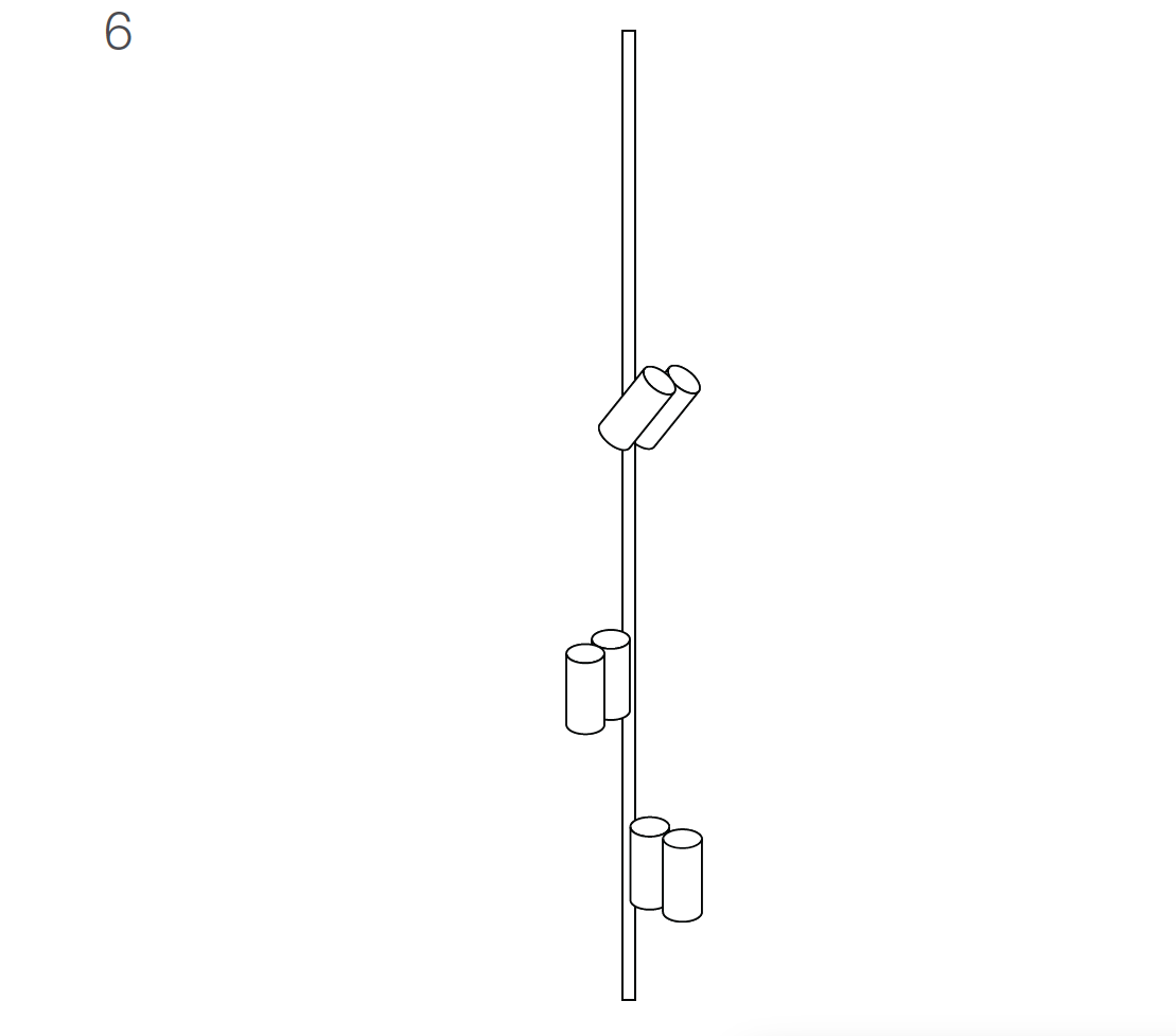 TYPOGRAPHIE CILON Suspension en rouleau CILON (comme indiqué dans le catalogue), hauteur 2 m