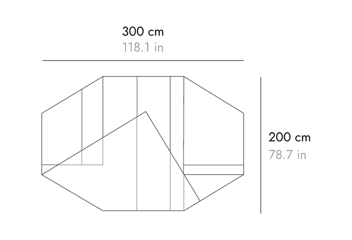 Punt Firenze Rug, technical drawing