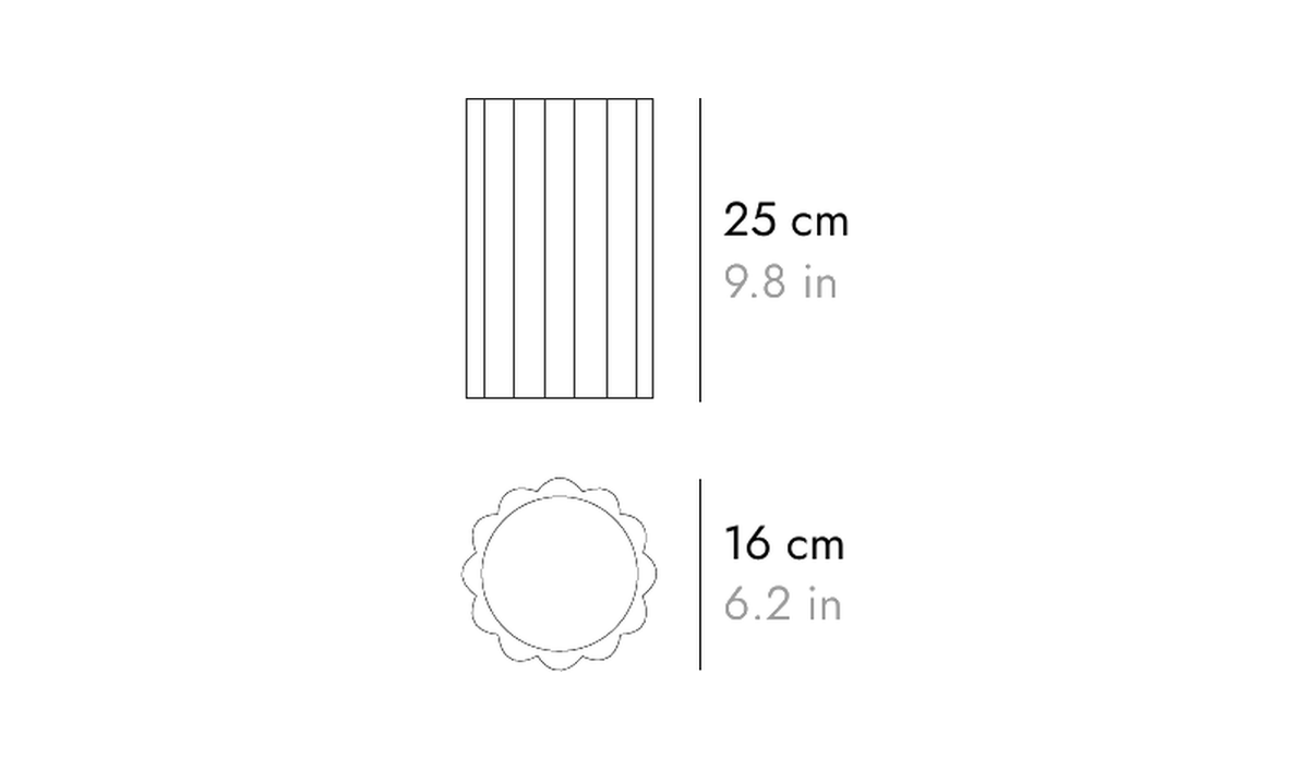 Punt Nuvol Vase, technical drawing
