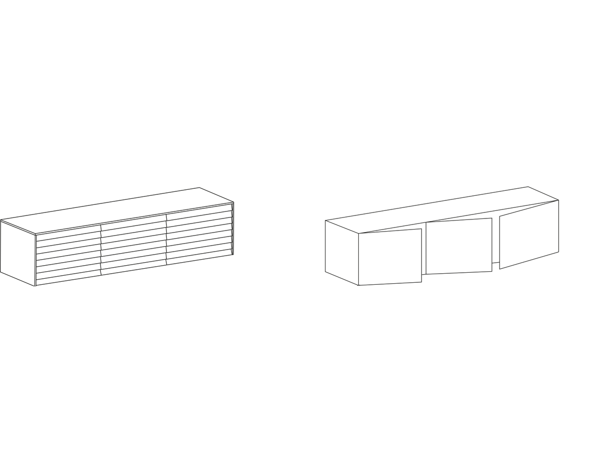 Punt Sussex Sideboard, technical drawing