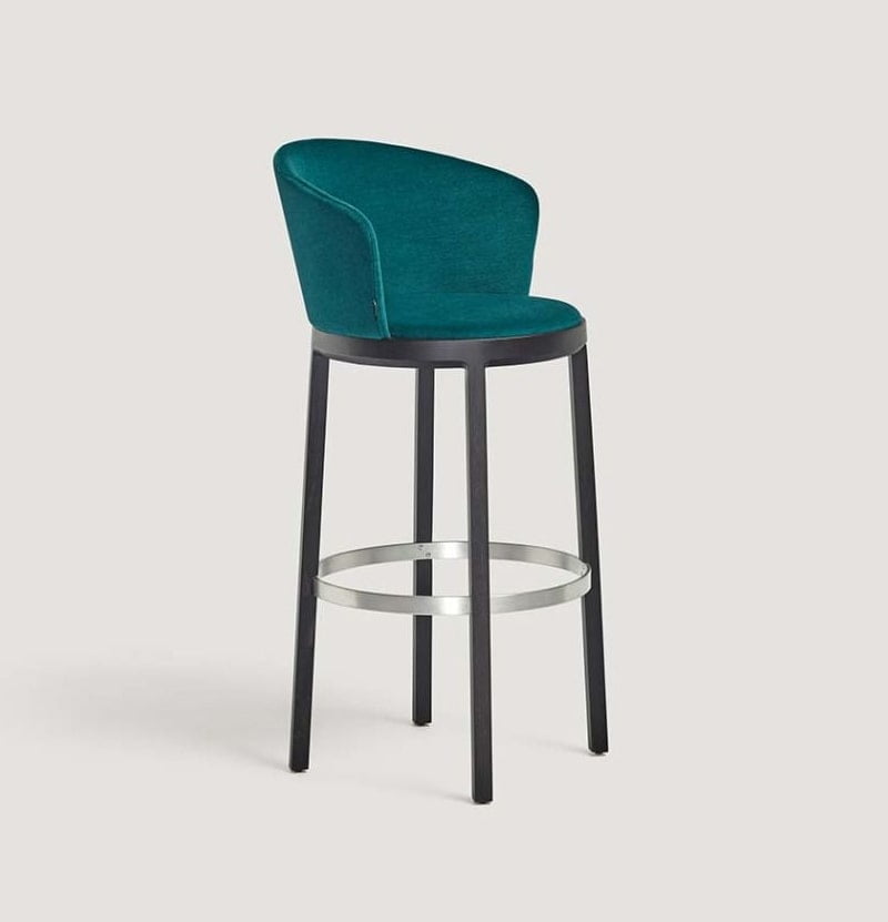 Capdell Aro Bar Stool, upholstered backrest, image: Capdell