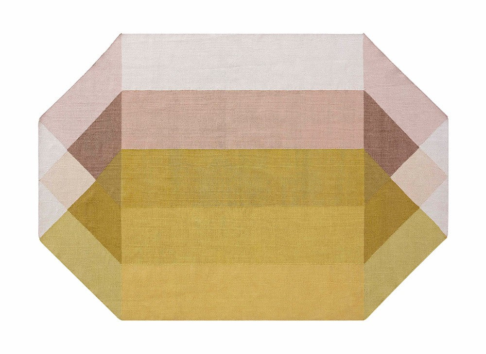 GAN Diamond Outdoor Rug, Pink-Yellow