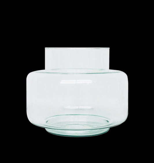 Vase recycled glass transparant