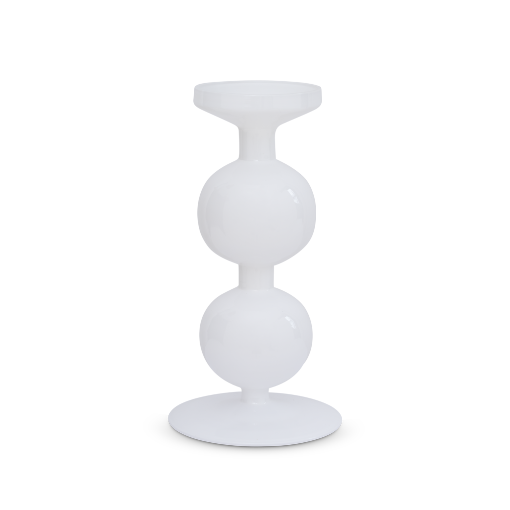 Candle holder recycled glass Bulb, 25cm
