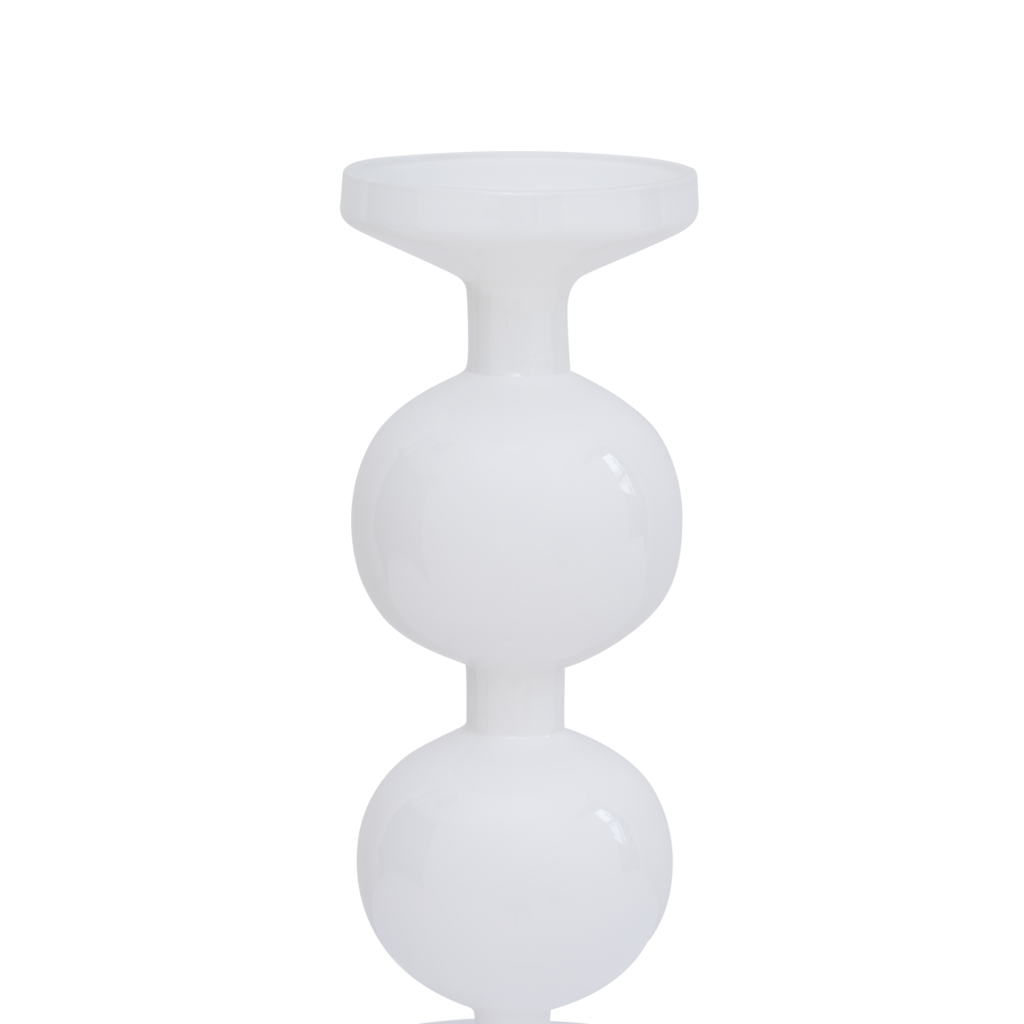 Candle holder recycled glass Bulb, 25cm