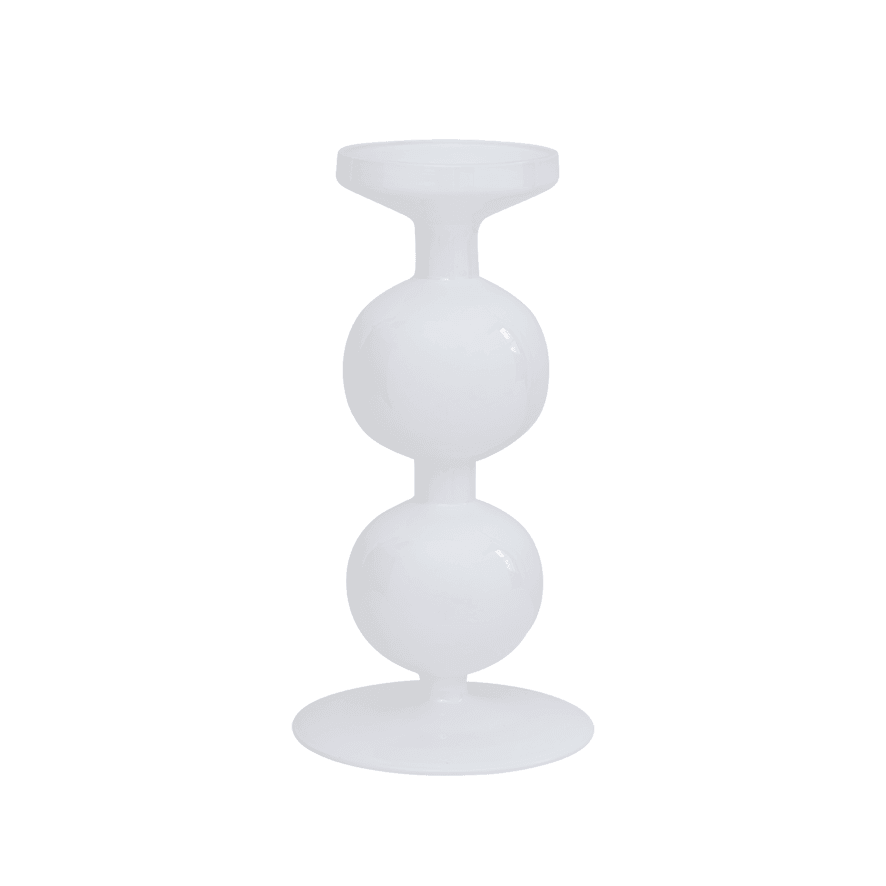 Candle holder recycled glass Bulb, 25cm
