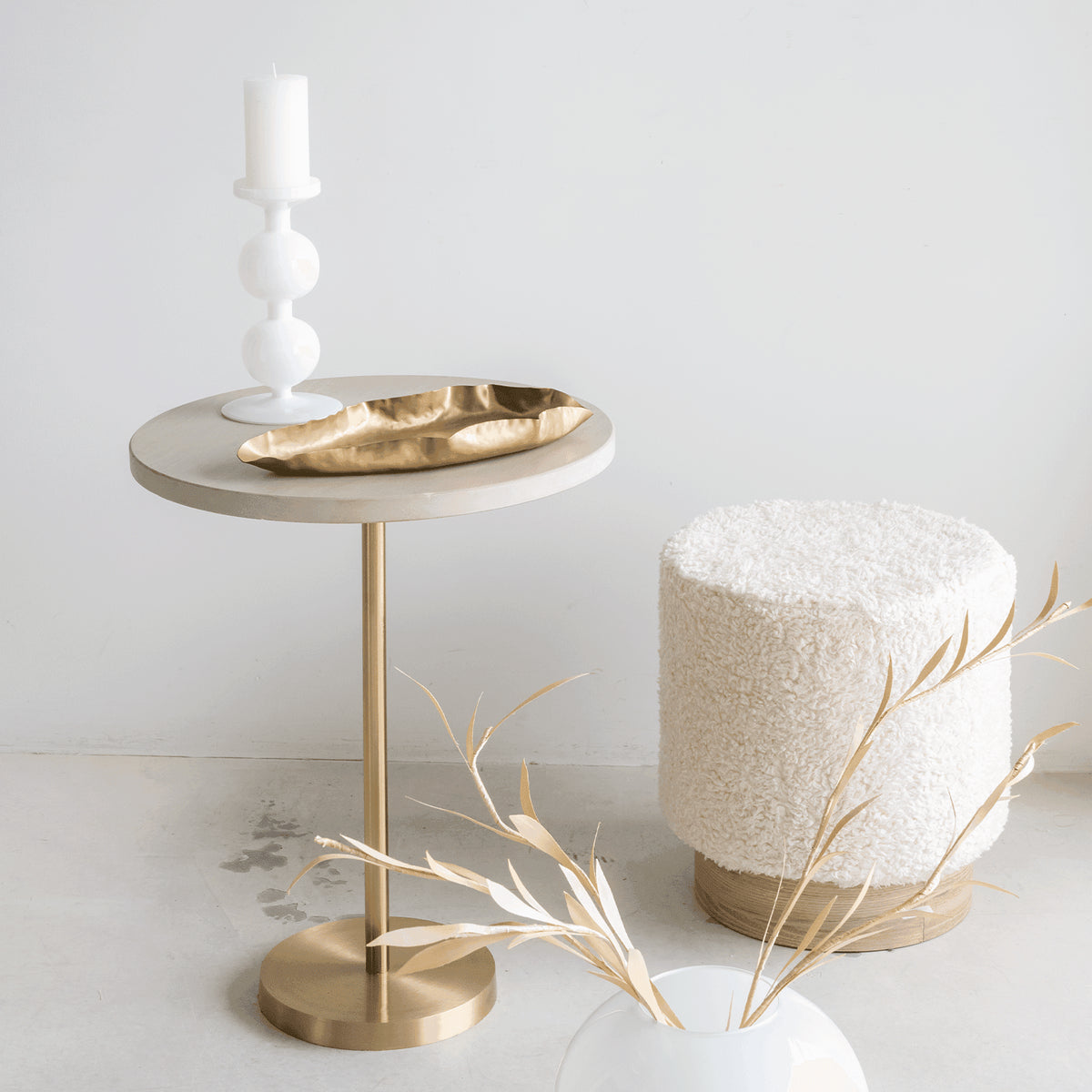 Candle holder recycled glass Bulb, 25cm