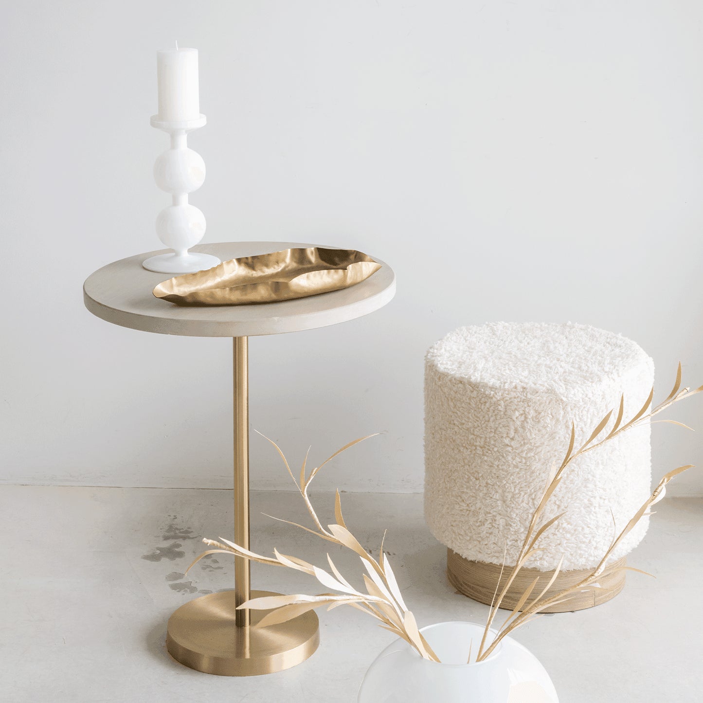 Candle holder recycled glass Bulb, 25cm
