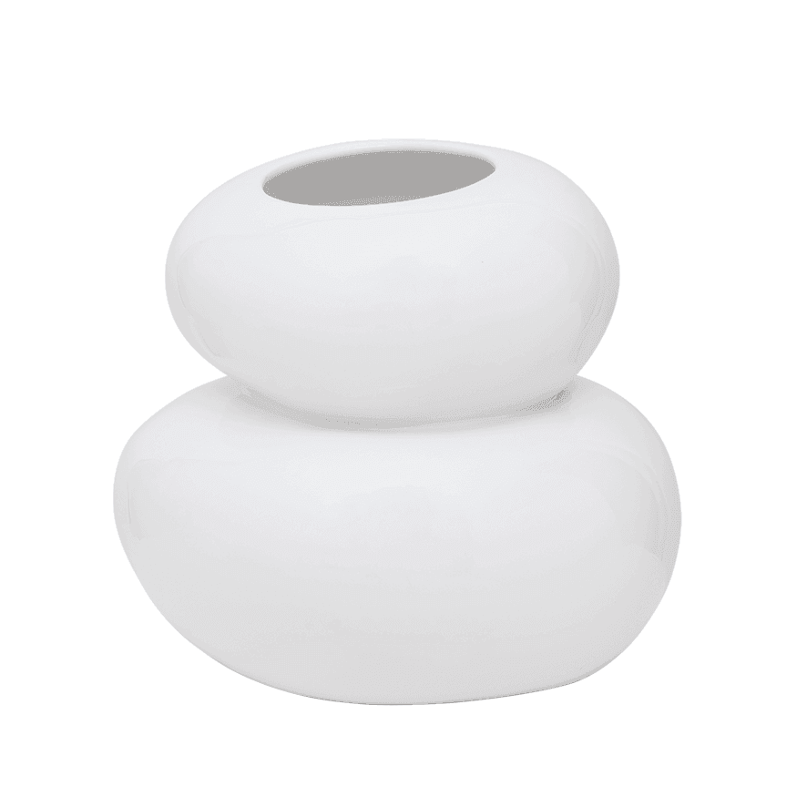 Vase Pebbles White