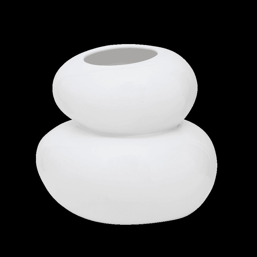 Vase Pebbles White