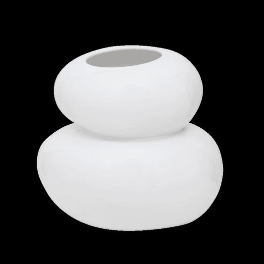 Vase Pebbles White