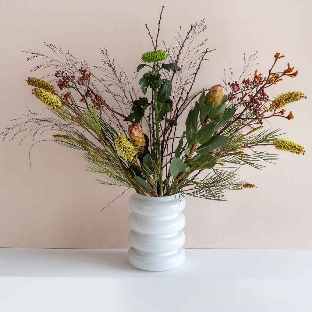 Vase Flower Recycled Glass Bulb