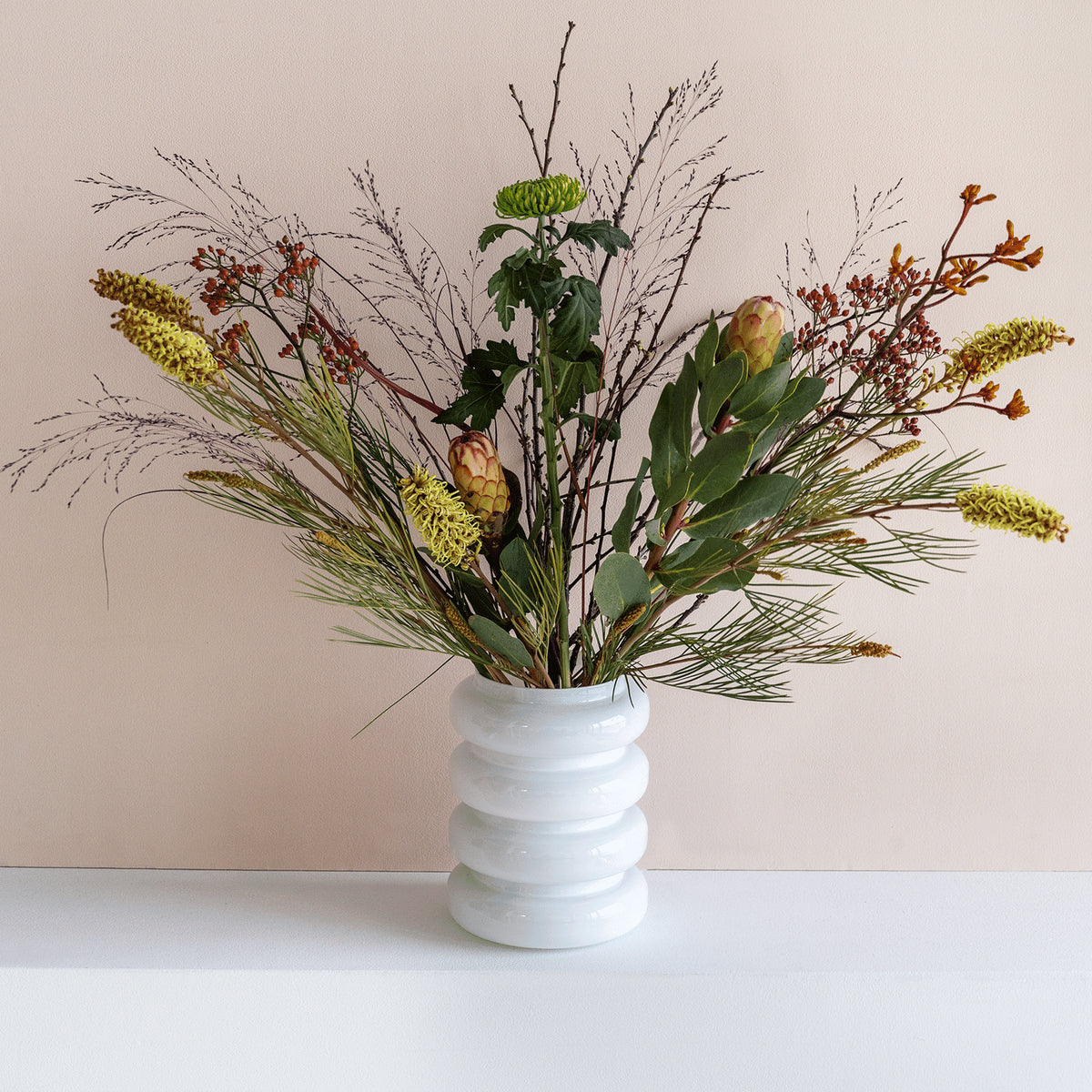 Vase Flower Recycled Glass Bulb