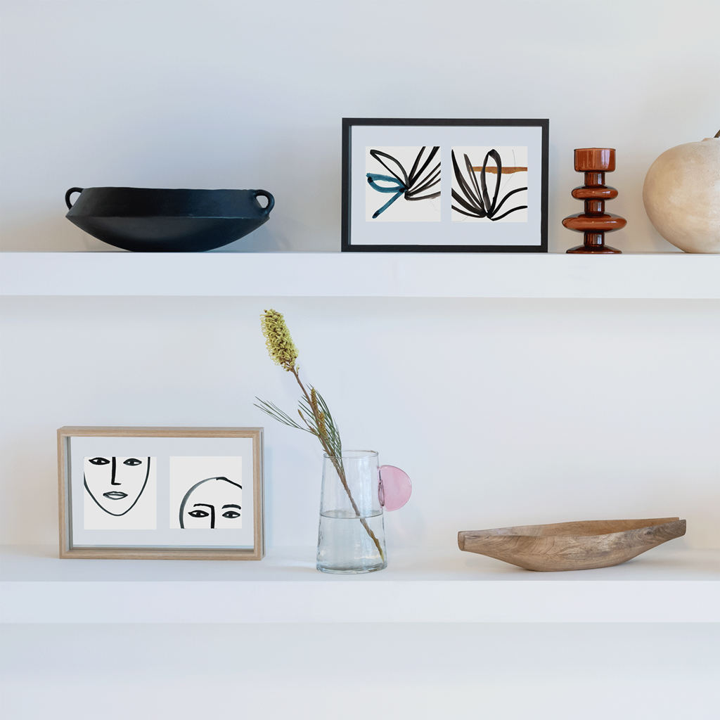 Photo frame Floating Minimalism Double, Black