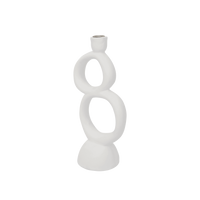 Candle holder ecomix Rough Sophistication Double, White