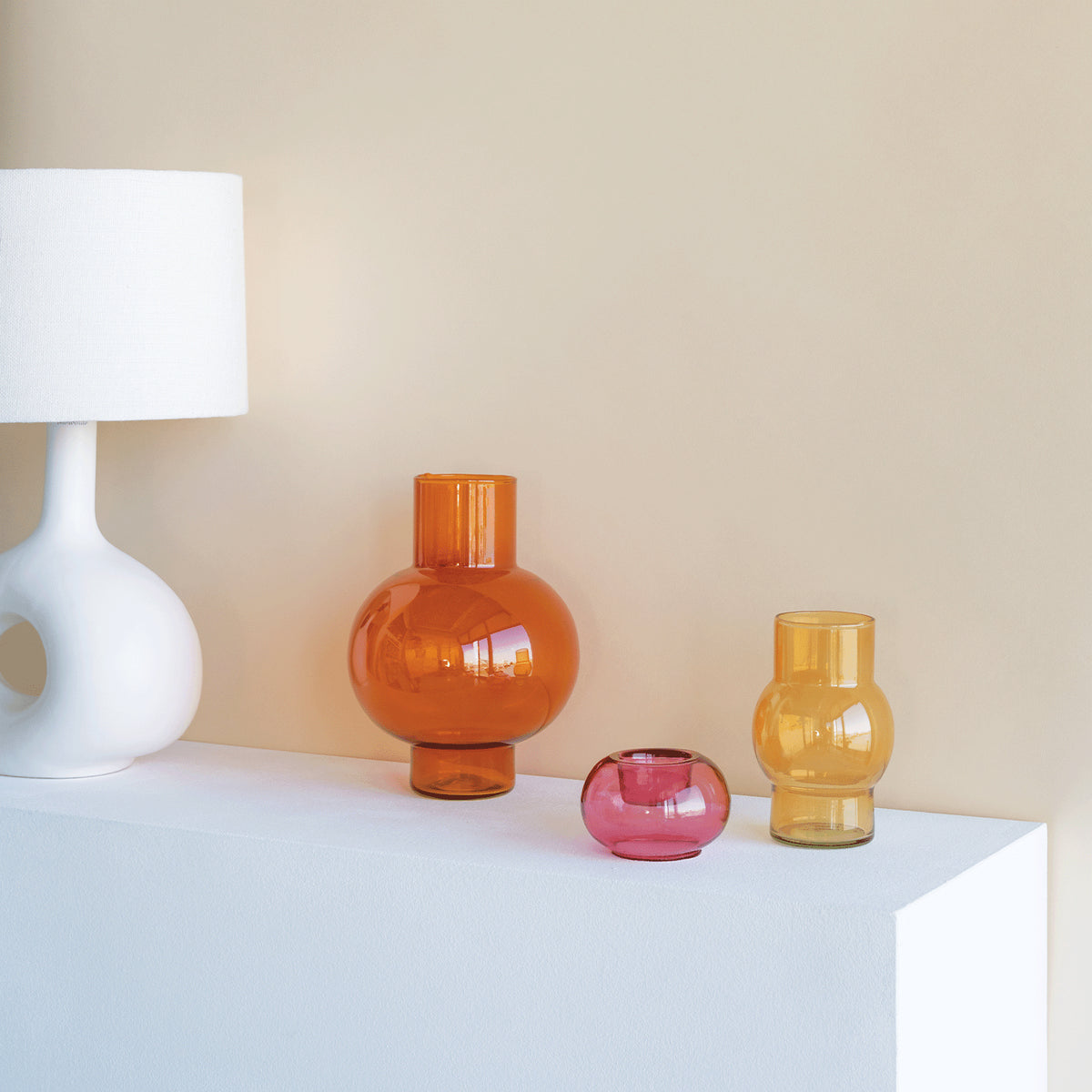 Vase Recycled Glass Tummy A