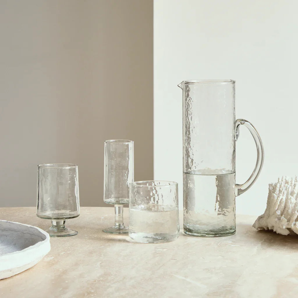 Wine glass Hammered Transparent (set of 4)