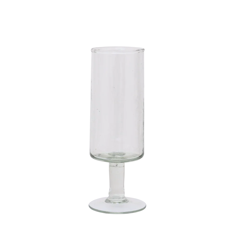 Champagne glass Hammered transparent (set of 4)