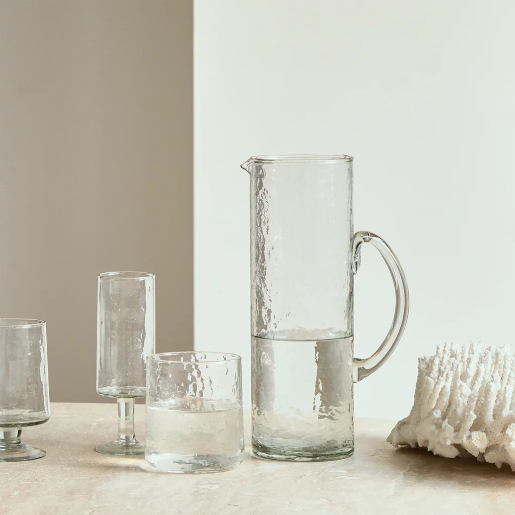 Tumbler Hammered Transparent (set of 4)