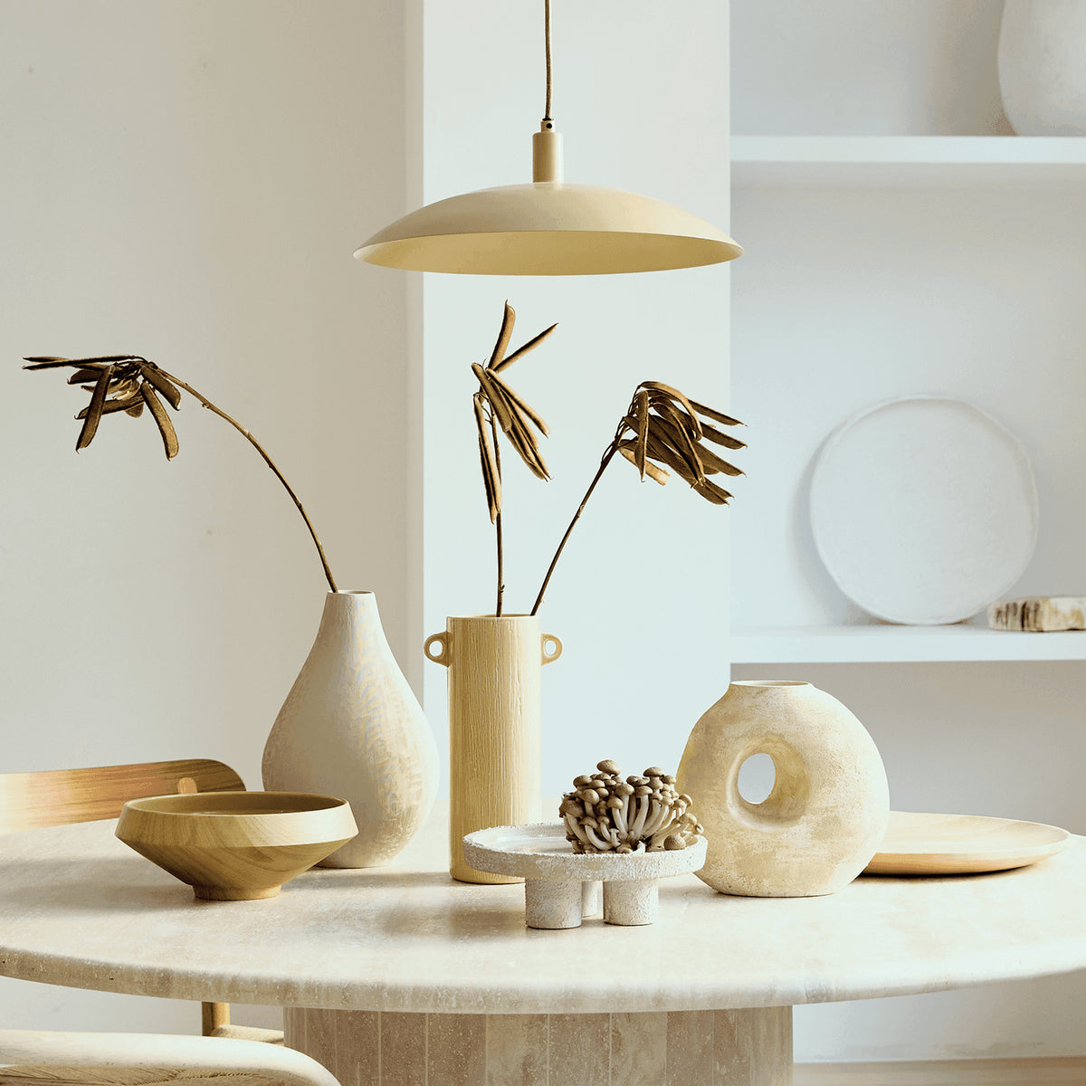 Hanging lamp Suna Sea Mist, L