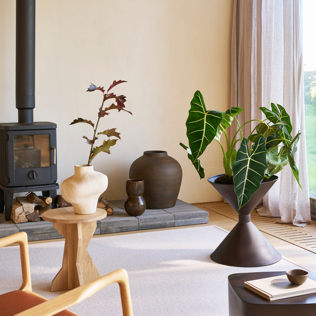 Vase Noan downtown brown