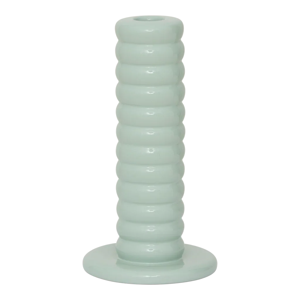 Candle holder Tebongo, Sea foam (set of 2)