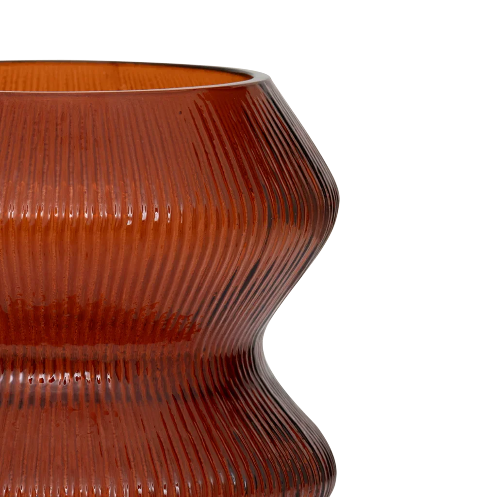 XL tealight holder Skye, Deep orange (set of 2)