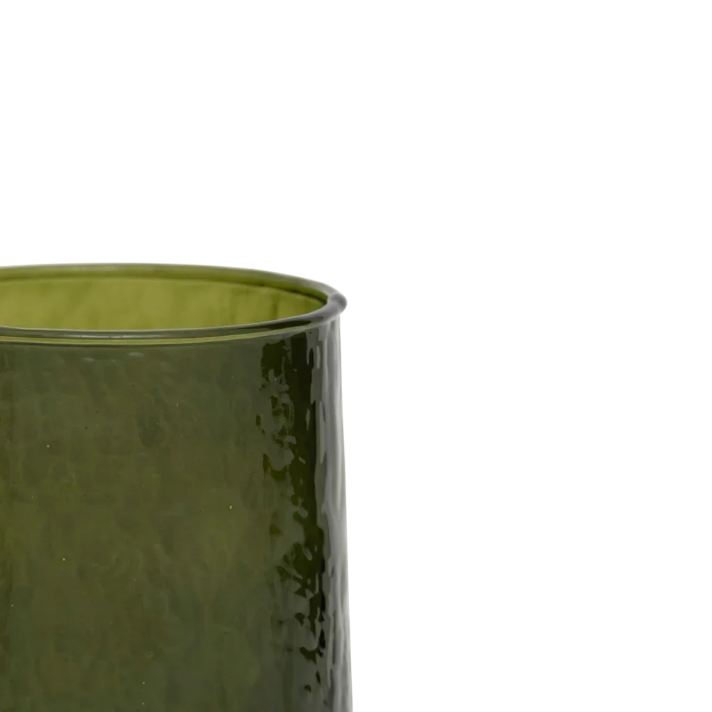 Tumbler hammered Banana palm (set of 4)