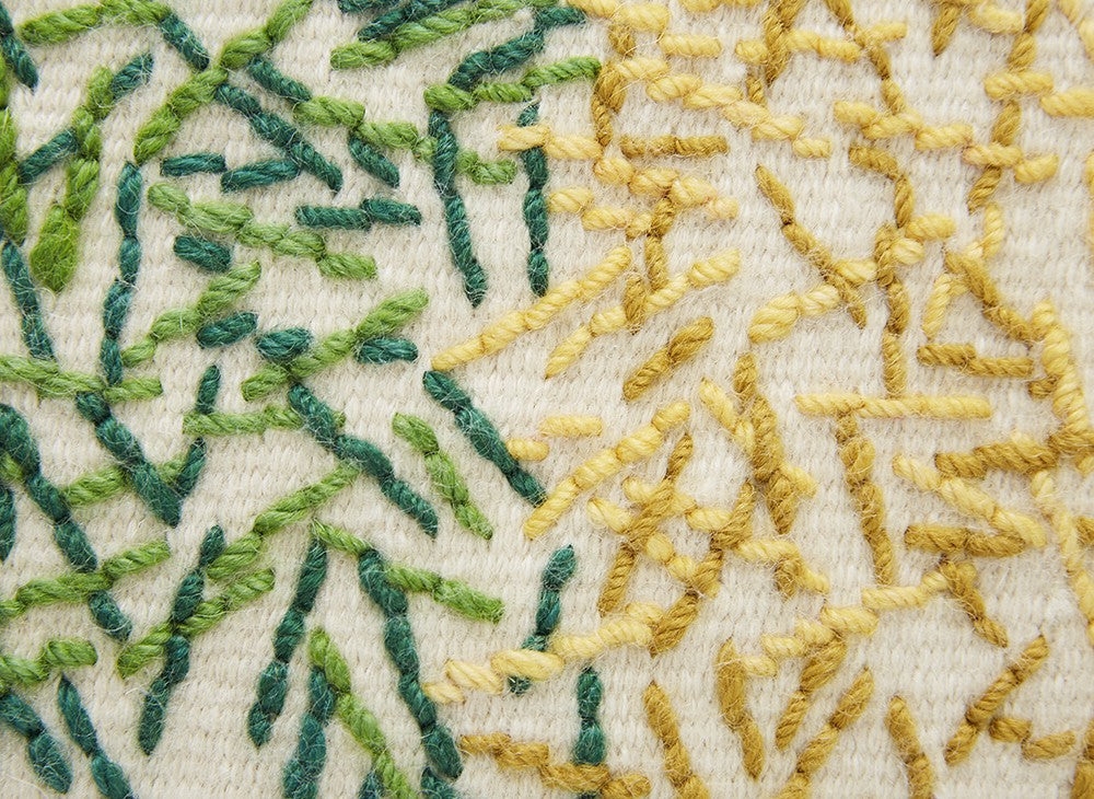 GAN Backstitch Calm Rug, Green