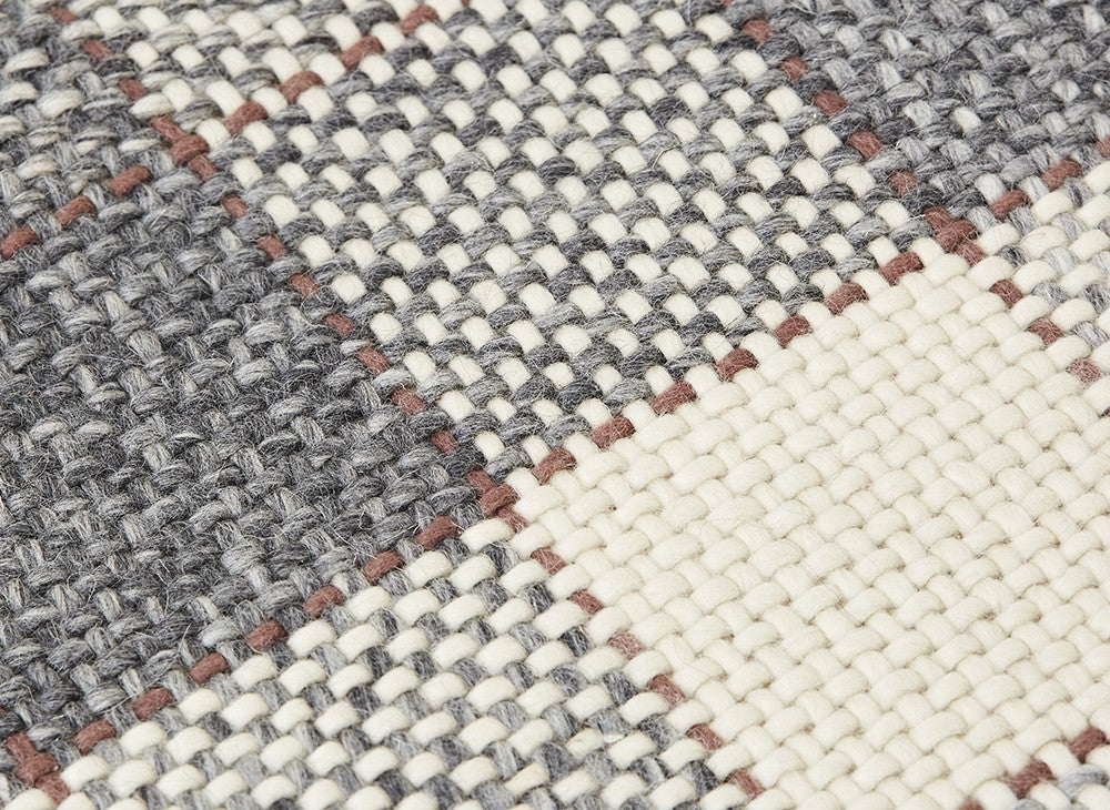 GAN Cuadros Rug, Grey Rust