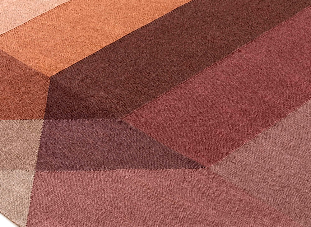 GAN Diamond Outdoor Rug, Orange-Wine