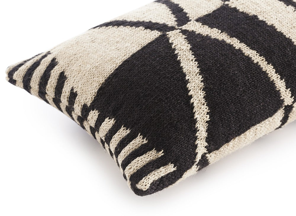 GAN Rustic Chic Cushion, Black & White