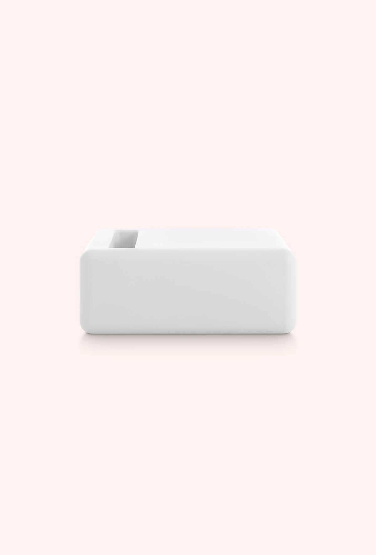 Diabla 356 side table in white, side view