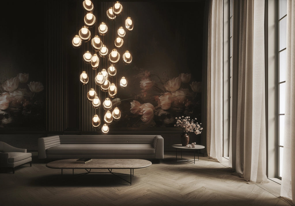 PETAL Pendant - cluster, living room | Photo: Rakumba