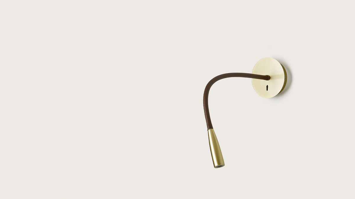 Flexi Leather Wall Lamp, image: Aromas