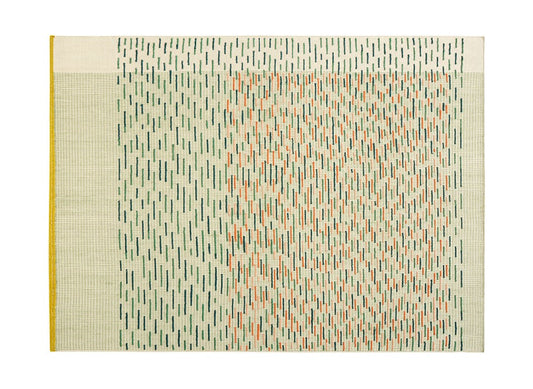GAN Backstitch Busy Rug, Green