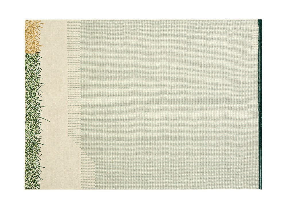 GAN Backstitch Calm Rug, Green