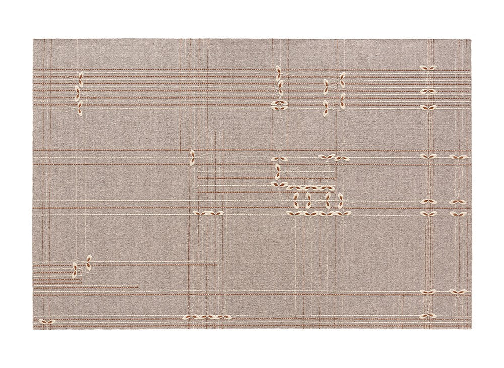 GAN Bloom Rug, Light Grey
