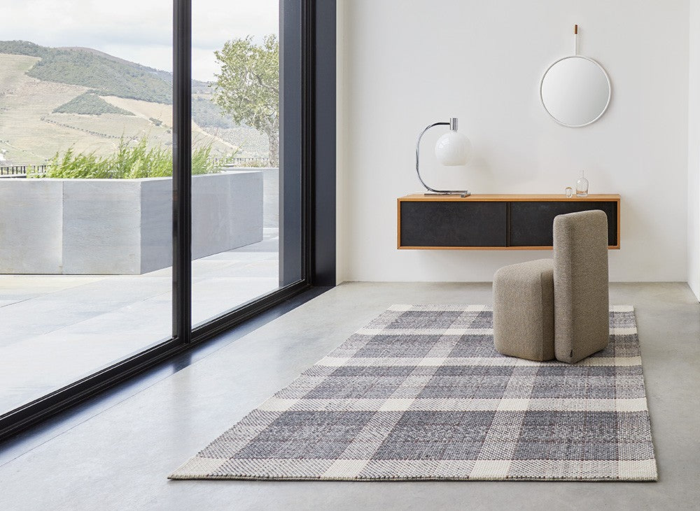 GAN Cuadros Rug, Grey Rust