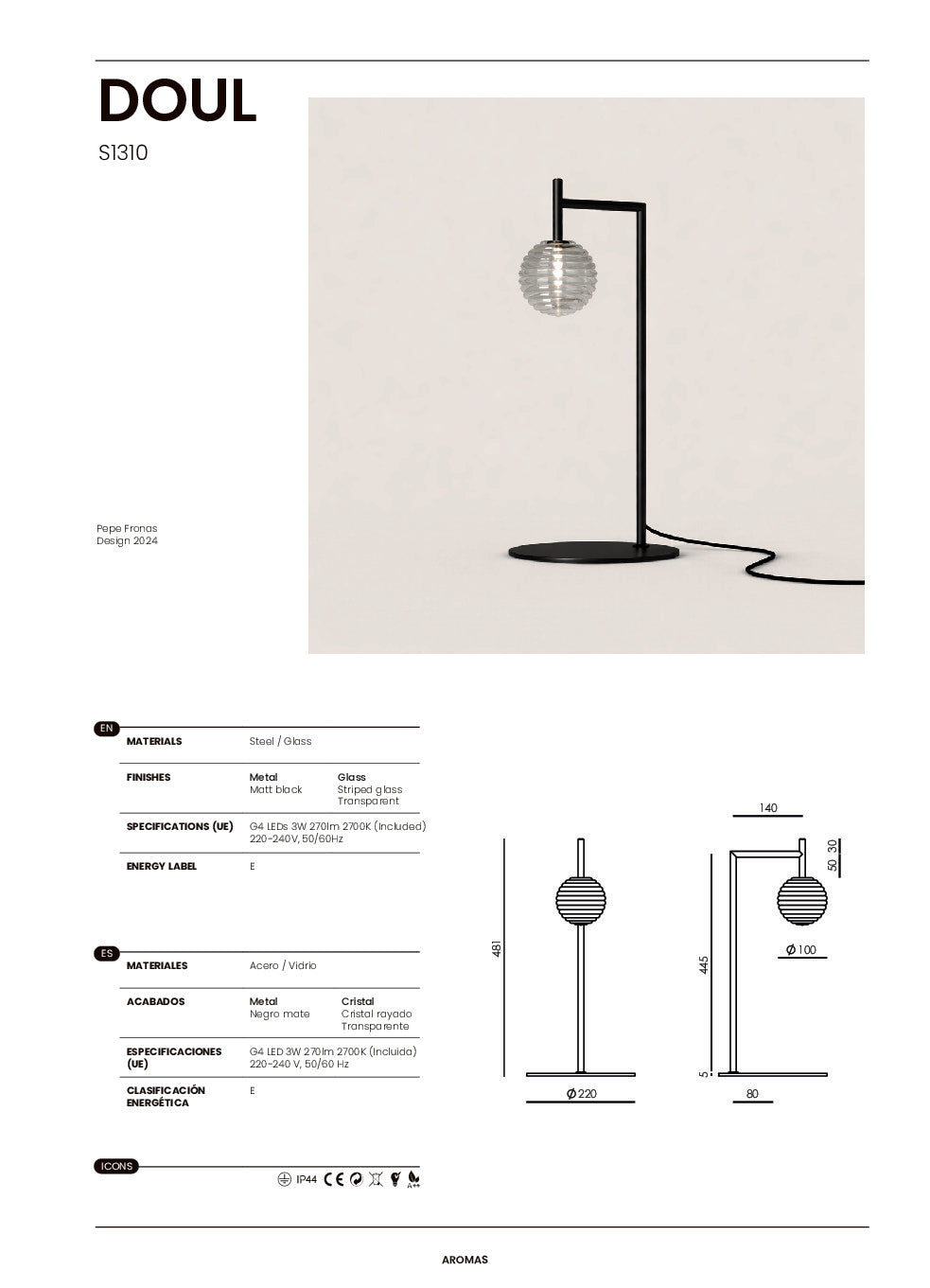 Doul Table Lamp, image: Aromas