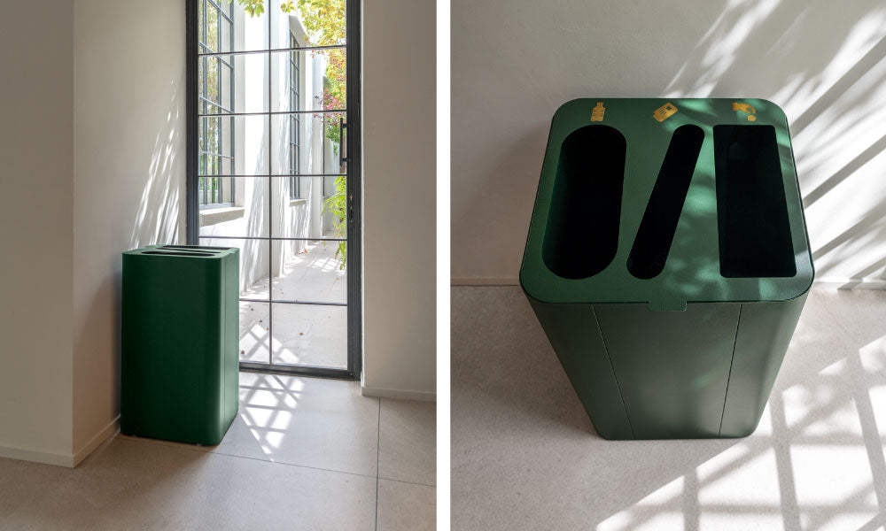Systemtronic Drop Top Triple Waste Bin
