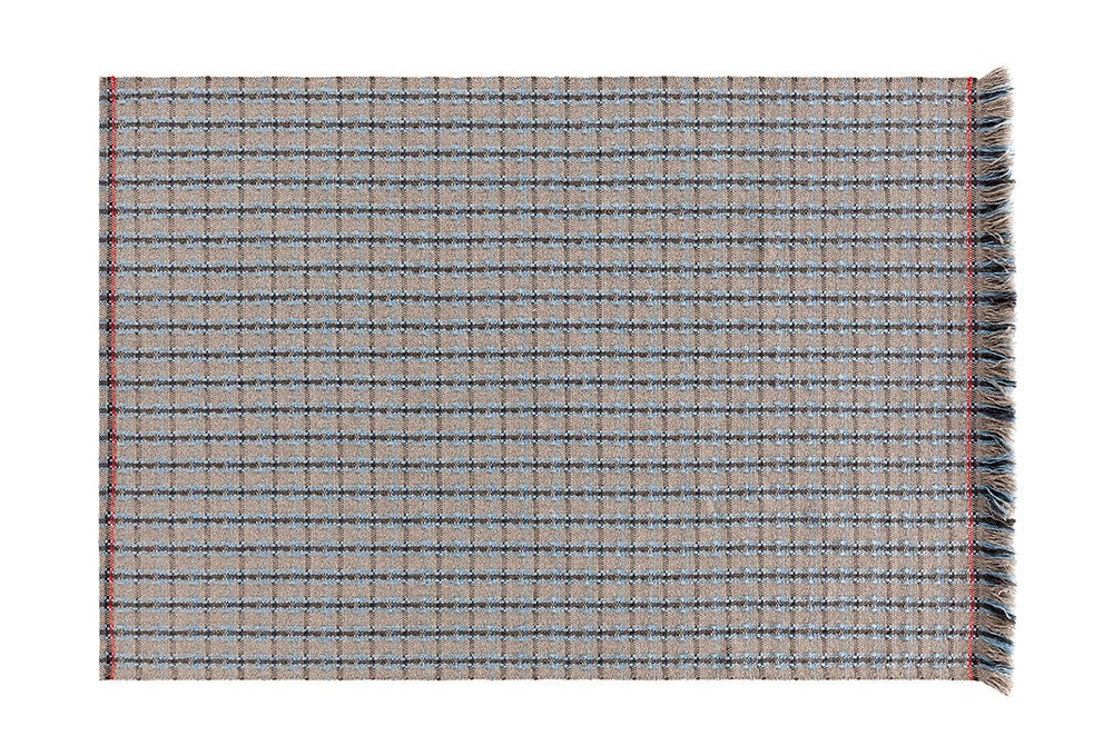 GAN Garden Layers Rug, Checks Blue