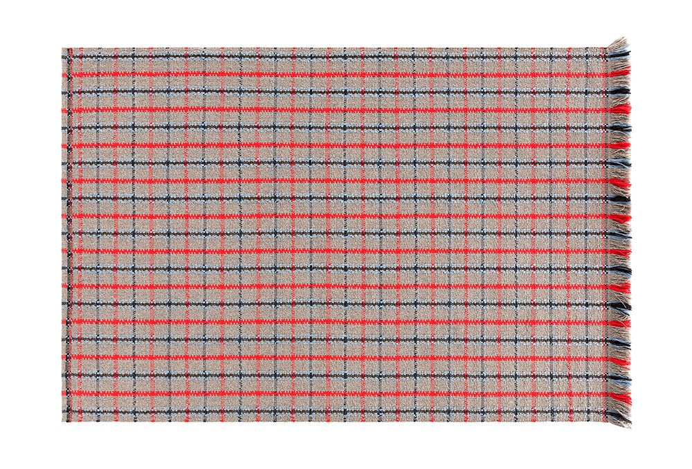 GAN Garden Layers Rug, Tartan Blue