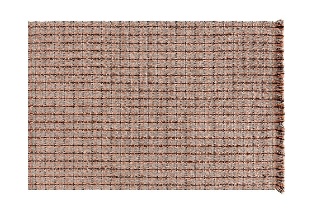 GAN Garden Layers Rug, Checks Terracotta
