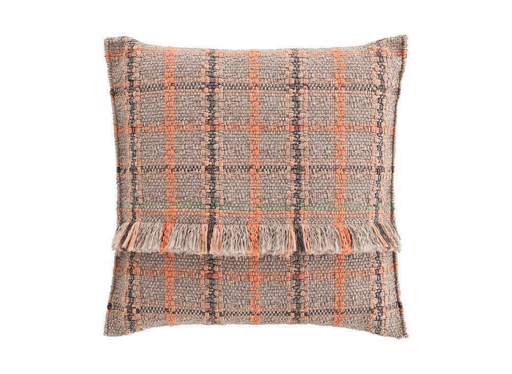 GAN Garden Layers Cushion, Tartan Terracotta