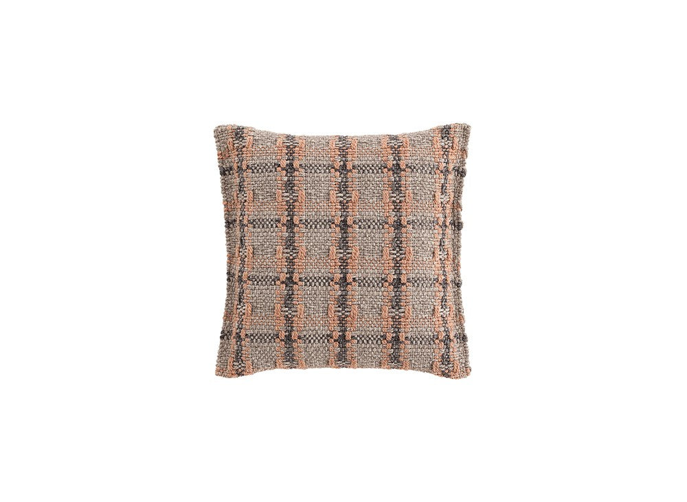 GAN Garden Layers Cushion, Checks Terracotta